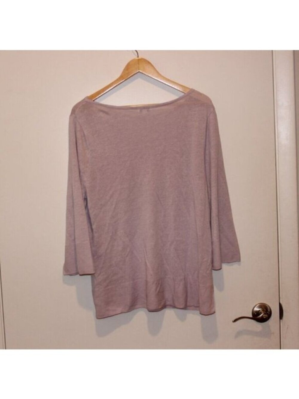 J. Jill Lilac Linen Blend 3/4 sleeve Sweater Women's Size XL - Picture 6 of 12